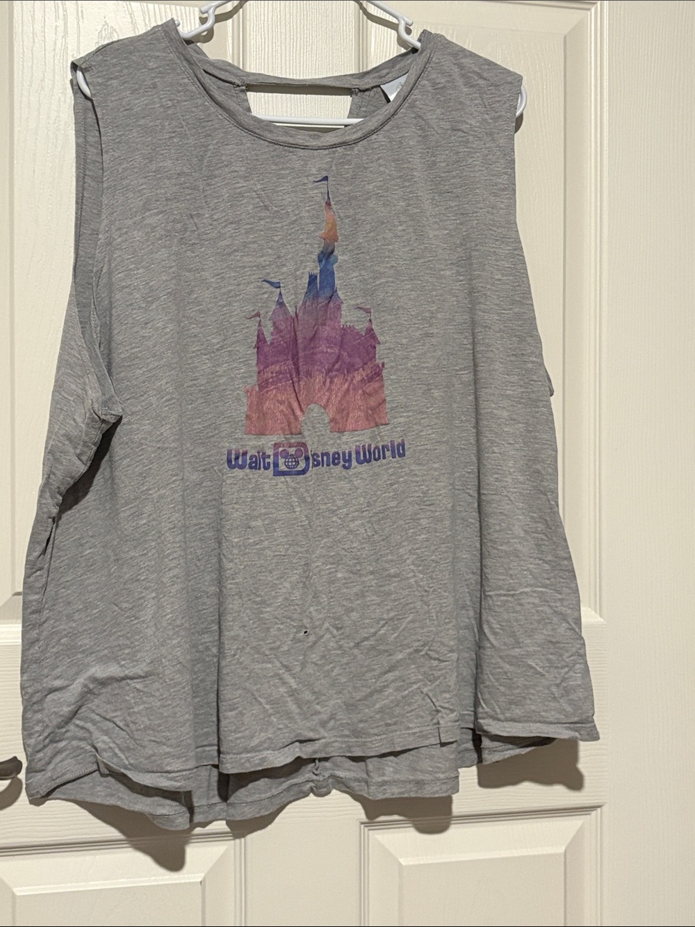 Walt Disney World Gray Women's Sleep Tank with Castle Graphic